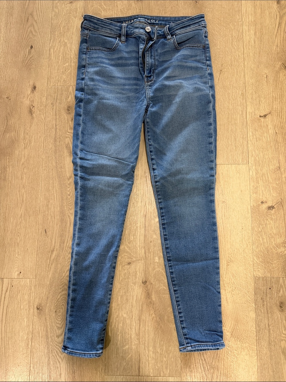 American Eagle Outfitters Dark Blue High-Rise Skinny Jeans